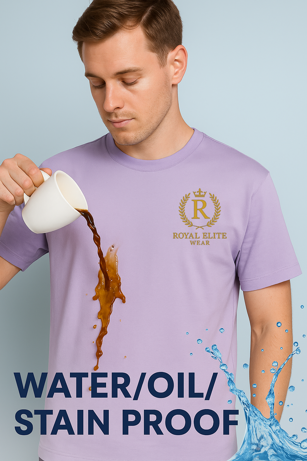 Camiseta resistente al agua, al aceite y a las manchas